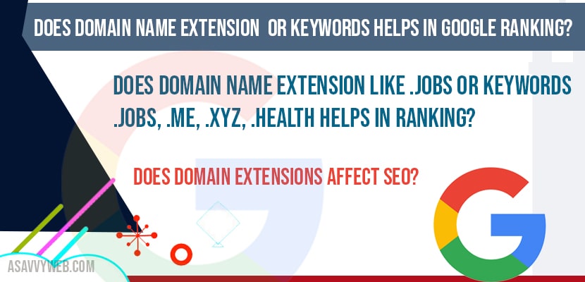 Does Domain extensions affect seo