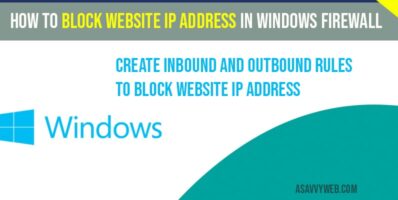 How to Block Website IP Address in Windows firewall