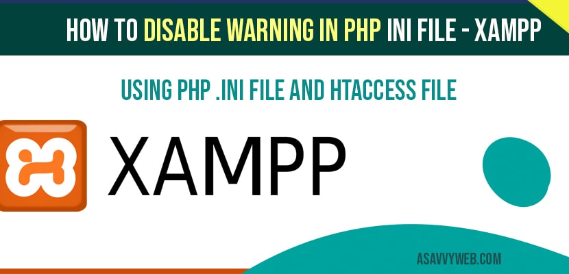 How to disable warning in php ini file