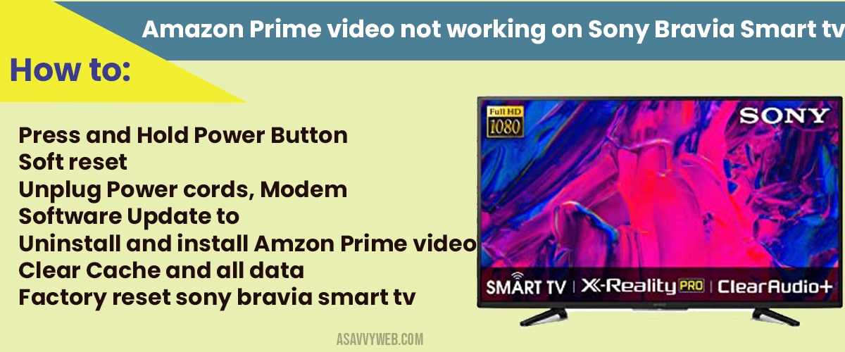 Amazon prime not loading on sony tv