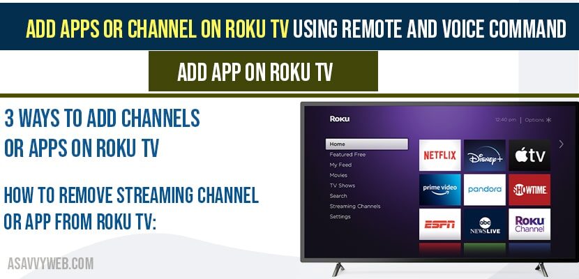 Add Apps or Channel on Roku Tv Using Remote and Voice Command