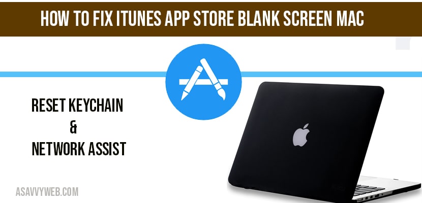 How to fix iTunes app store blank screen mac