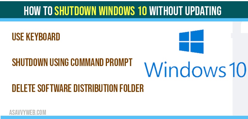 How to shutdown windows 10 without updating windows-min