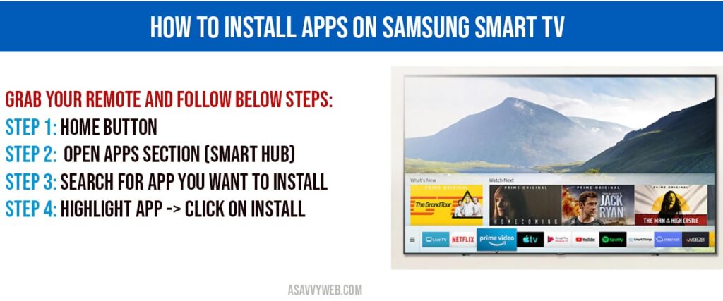 Install Apps on Samsung Smart TV