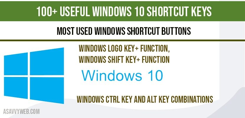 Useful Windows 10 shortcut keys