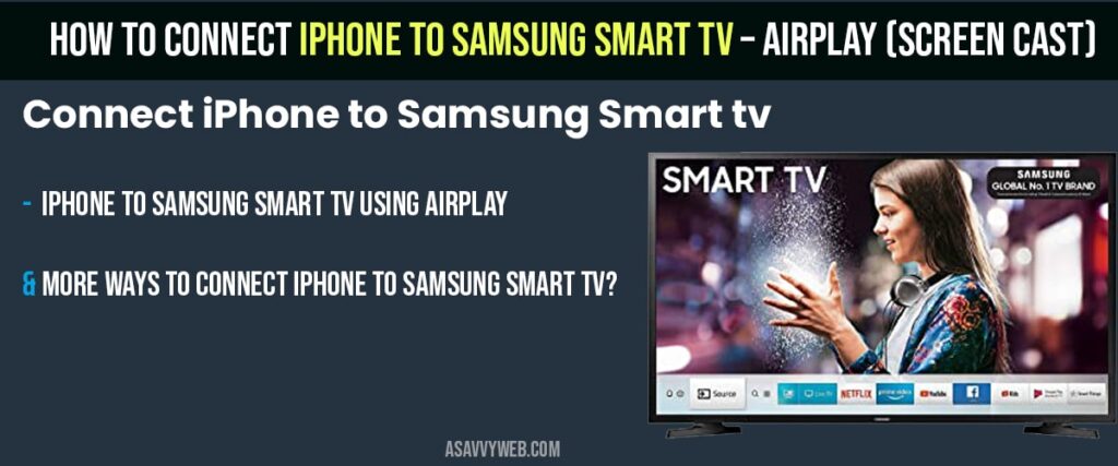 connect iphone to samsung smart tv using airplay