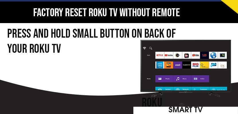 factory reset roku tv without remote