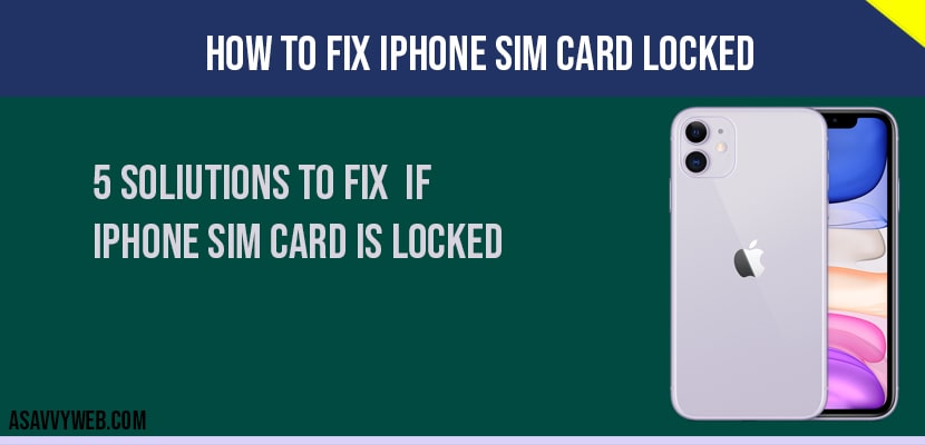 iphone sim card locked