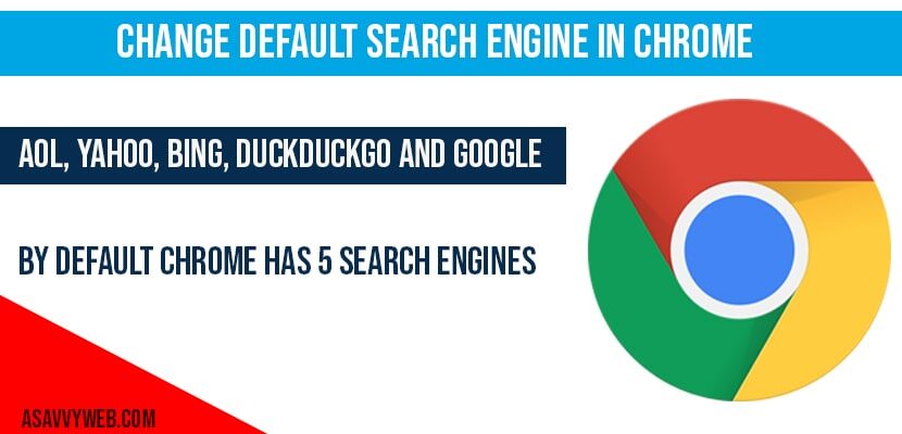 how to change default search engine in chrome
