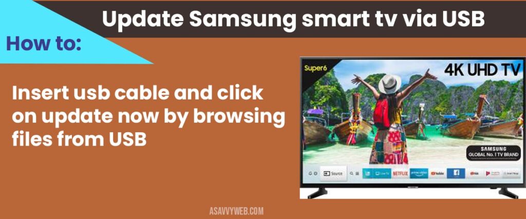 how to Update sasmung smart tv via usb