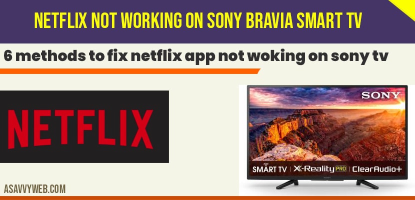 netflix app not working on sony smart tv