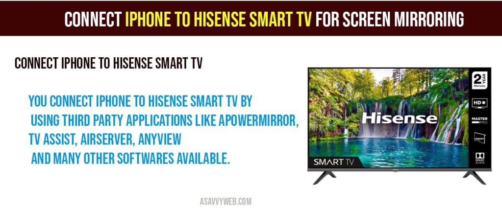 connect iphone to hisense smart tv