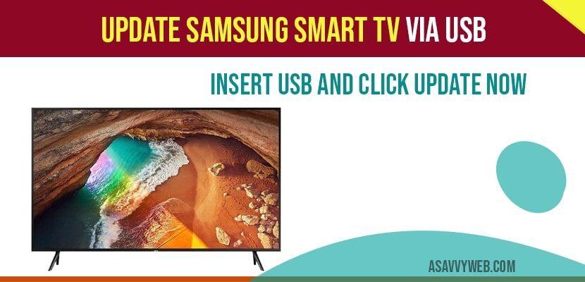 Update sasmung smart tv via usb