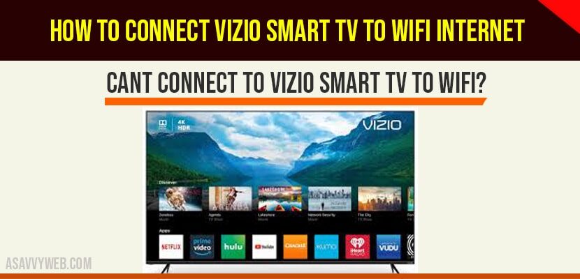 Connect VIZIO Smart Tv to WIFI Internet-min