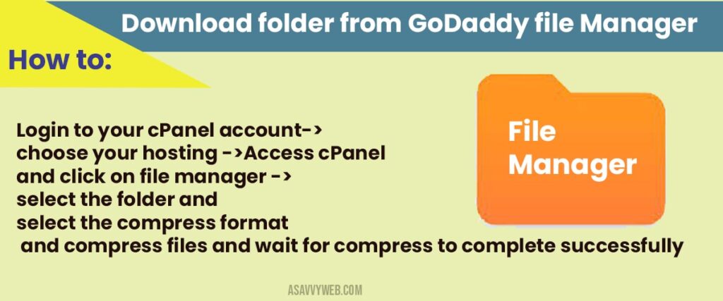 How to download folder from godaddy file manager