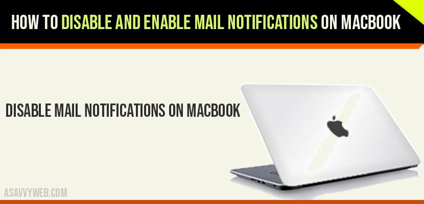 Disable Mail Notifications on macbook