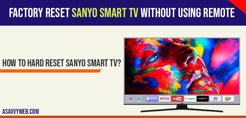 Factory reset sanyo smart tv
