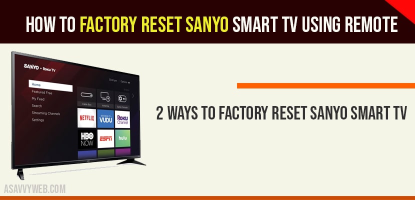 Factory reset sanyo smart tv using remote