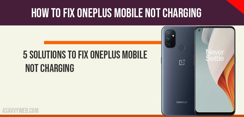 one plus mobile not charging
