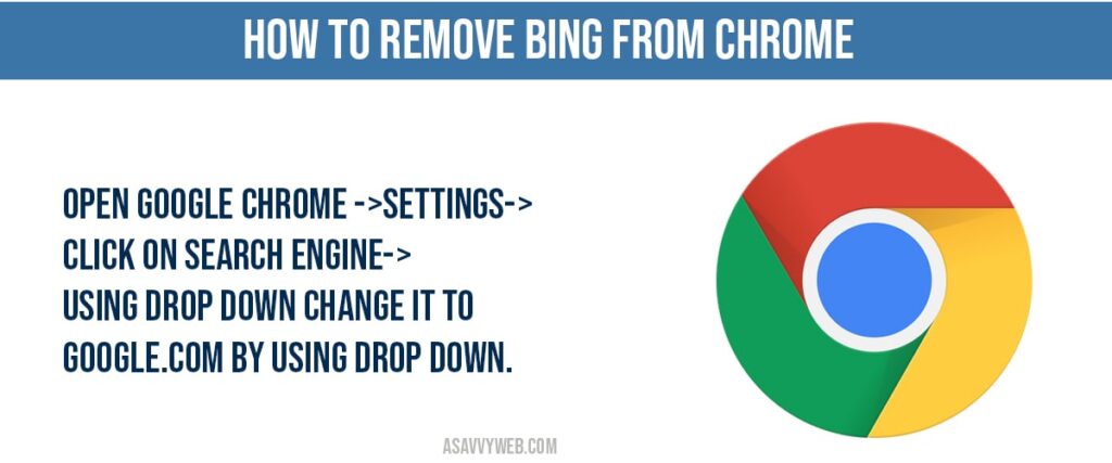 Remove bing from chrome