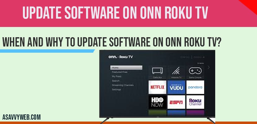 Update Software on ONN Roku tv