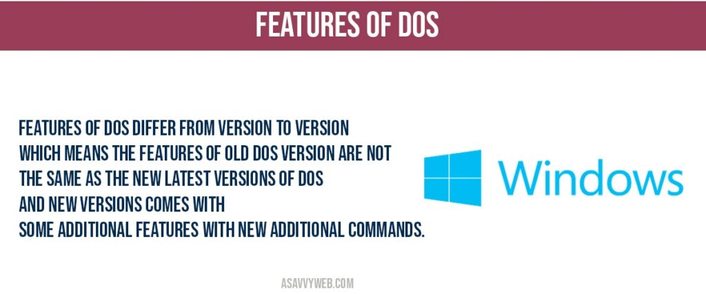 what are features of dos