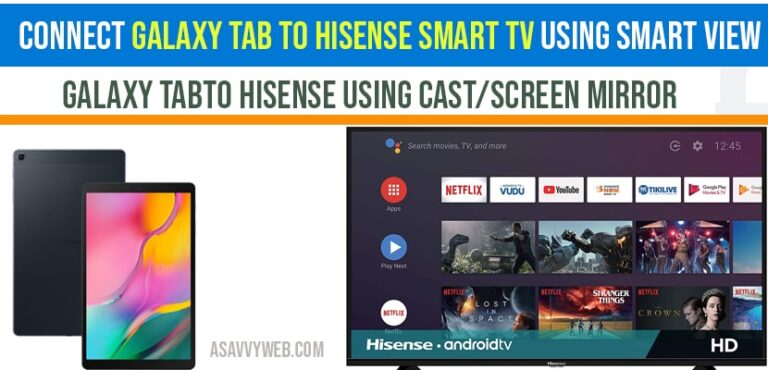 connect galaxy tab to hisense smart tv