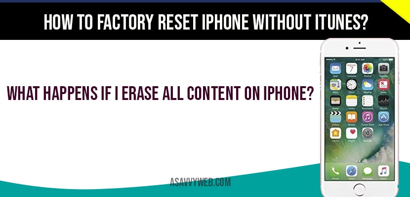 Factory reset iPhone without iTunes-min
