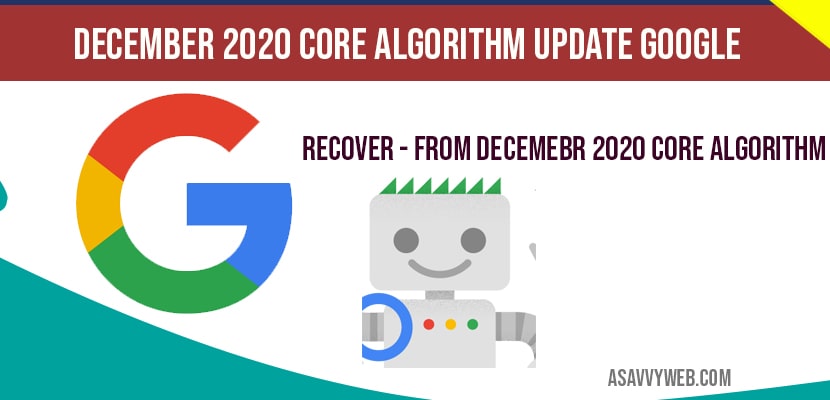 December 2020 core algorithm update