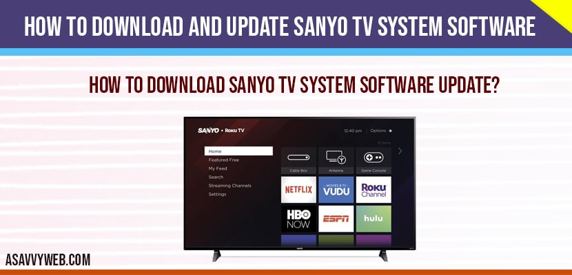 Update Sanyo tv System software