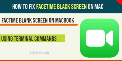 facetime blank screen on mac