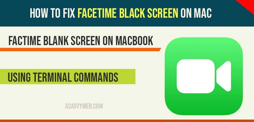 facetime blank screen on mac