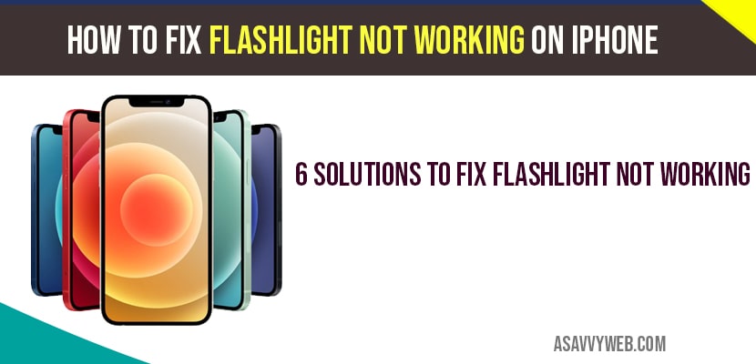 Flashlight not working on iphone