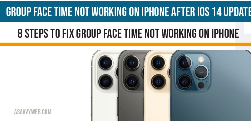 group face time not working on iphone 11 after ios 14 update