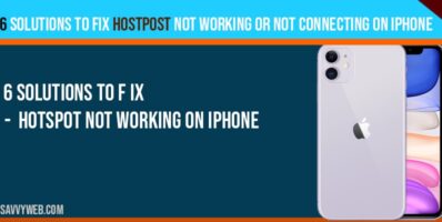 Fix hotspot not working on iphone