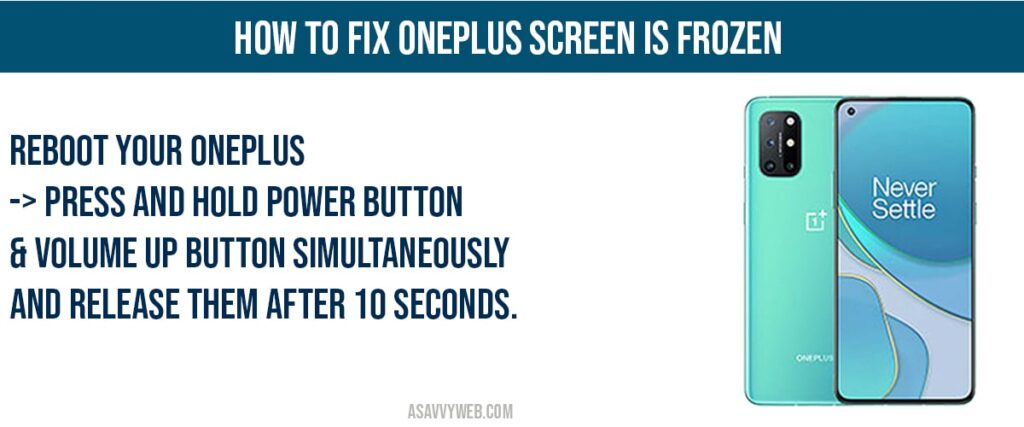 how to fix oneplus mobile screen frozen