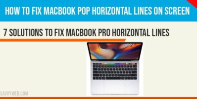 MacBook Pop Horizontal Lines on Screen: