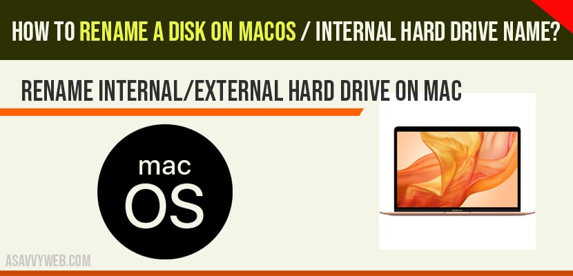 Rename a disk on macos