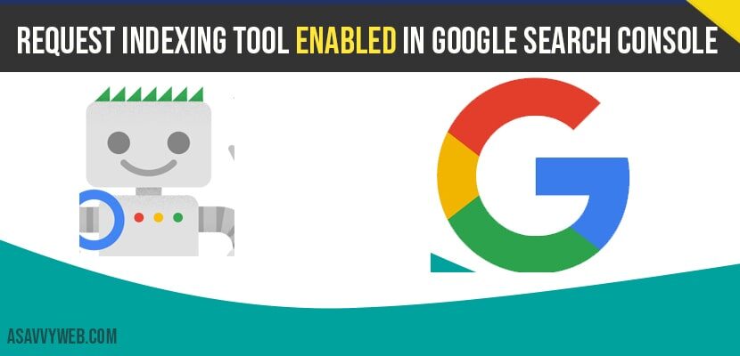request indexing tool enabled in google search console