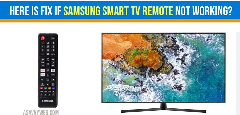 Samsung Smart tv Remote not Working