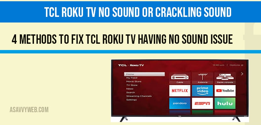 TCL roku tb having no sound