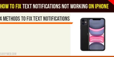 text notification not working on iphone