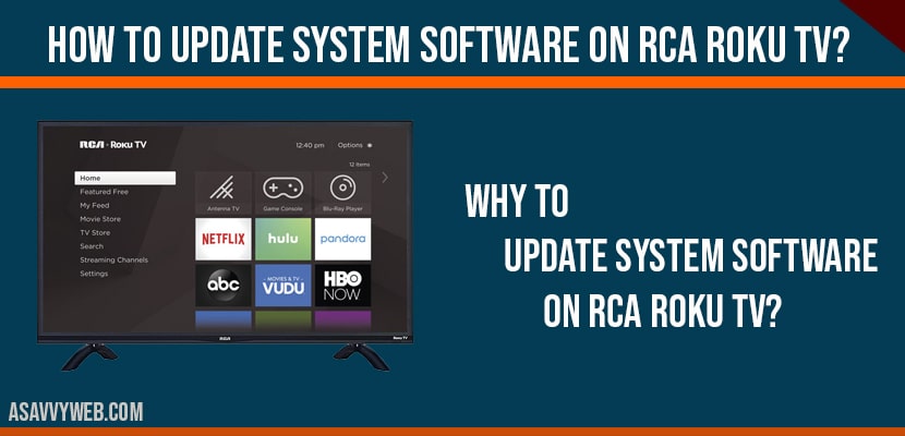 Update system software on roku tv