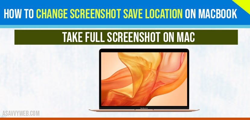 change screenshot save location on macbook