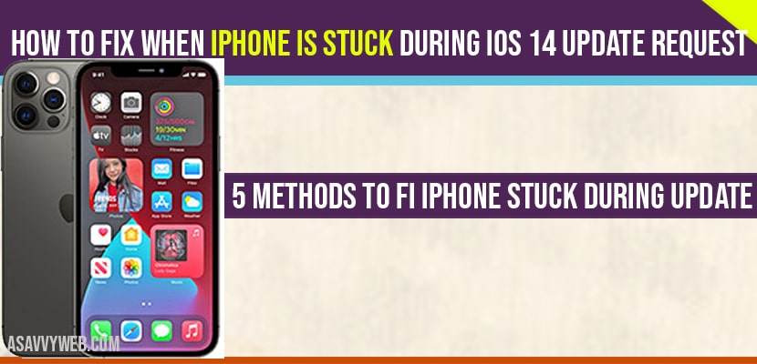 iPhone stuck during ios 14 update