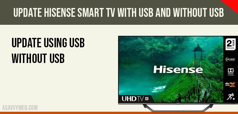 Update Hisense smart tv with USB