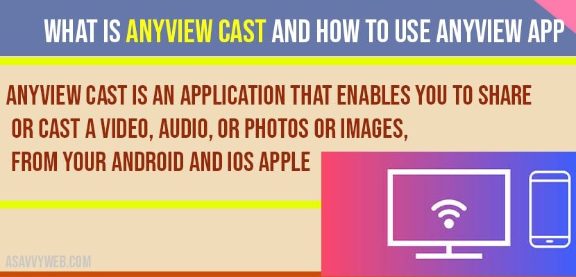 What is Anyview Cast and How to Use Anyview APP
