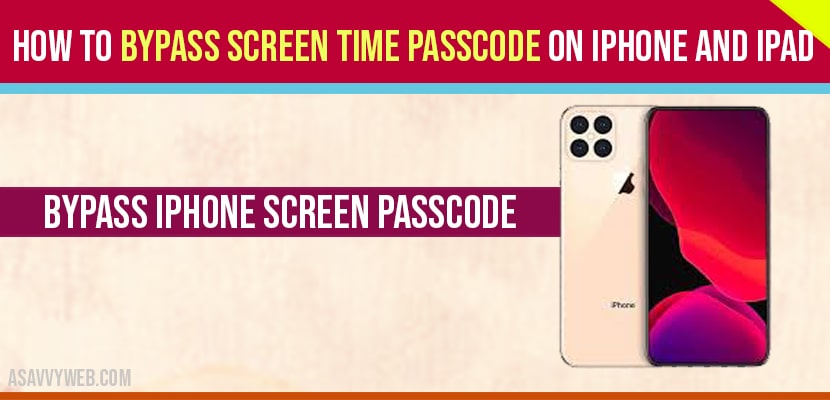 how-to-bypass-screen-time-passcode-on-iphone-and-iPad