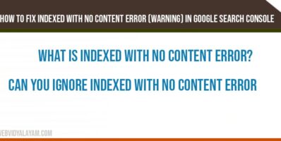how to fix indexed with no content error in search console