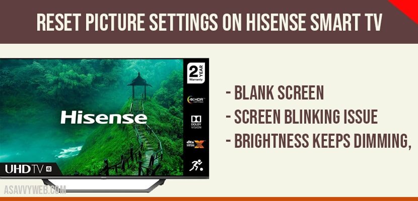 Reset Picture Settings on Hisense Smart tv